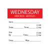 50mm Day Label WEDNESDAY