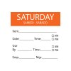 50mm Day Label SATURDAY