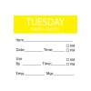 Tuesday 50mm x 50mm Dissolvable Square Day Labels