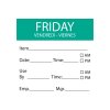 50mm Day Label FRIDAY Dissolvable