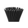 Papírové brčko černé, 200x8mm (100ks)