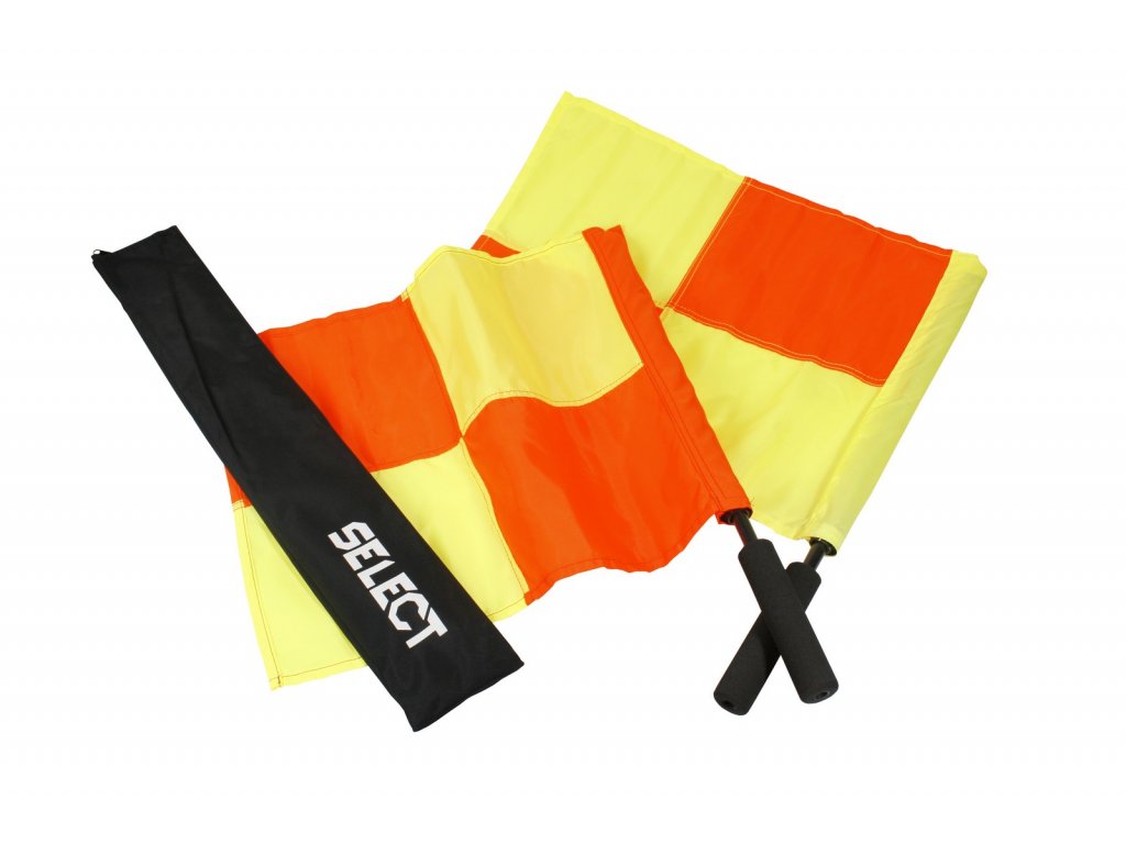 Fotbalové vlajky Select Linesman´s flag Pro 2 ks červeno žlutá