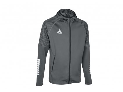 Sportovní mikina Select Zip hoodie Monaco šedo bílá