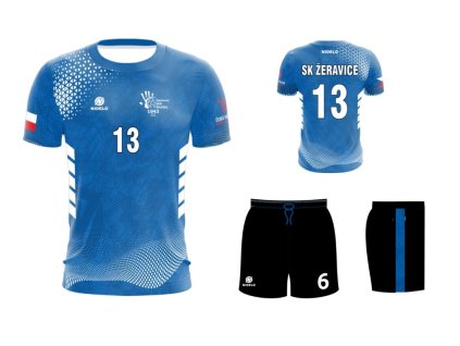 Hráčský set NIDELO Player Set Flers sublimation 01 modrá