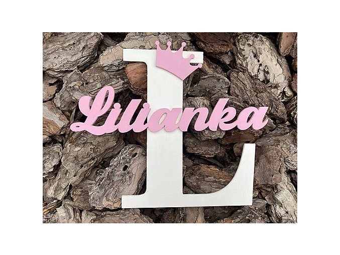 Meno na dvere - veľké písmeno zdobené 30 cm