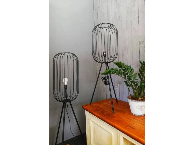 Kovová černá lampa (Velikost Velká)