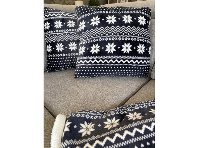 Vánoční polštáře s vločkou