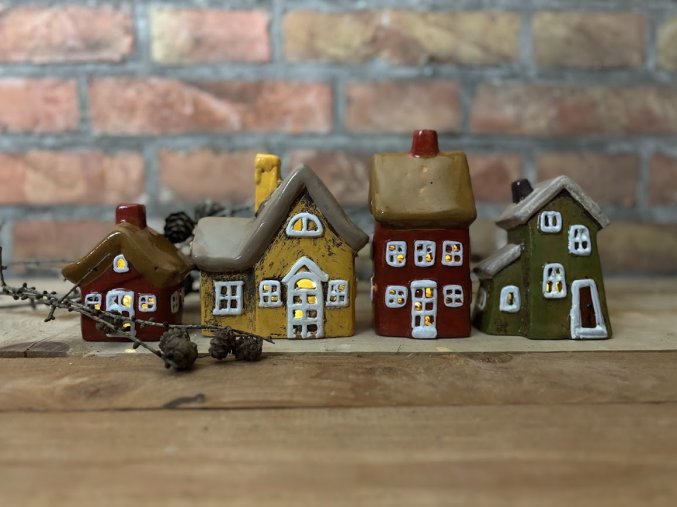 keramický svítící domeček