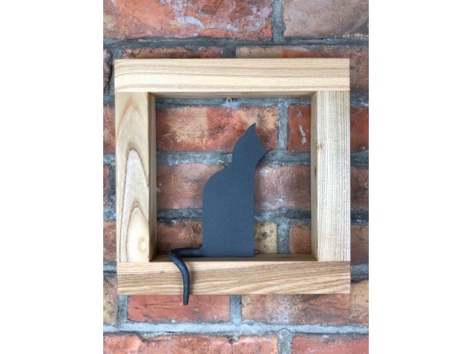 4249 dreveny ramecek s kocickou