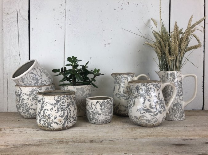 Keramika venkovského stylu (Velikost 8.Keramický obal šířka 12 x výška 11,5 x hloubka 12cm)