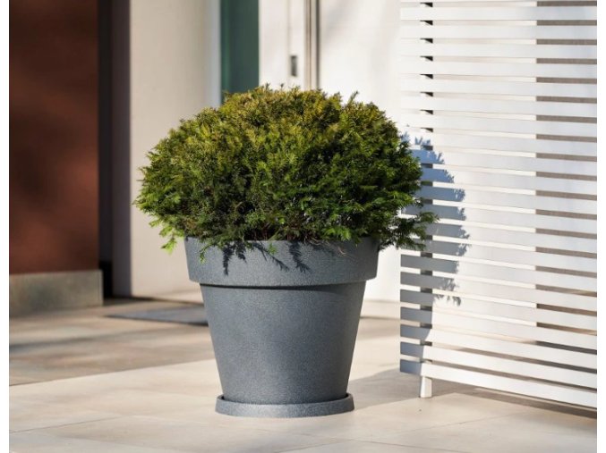 Mrazuvzdorný designový květináč pr.40cm - výběr barev (Barva Taupe)