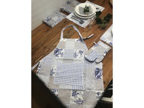 Květinové doplňky do kuchyně (Design Zástěra růžová)