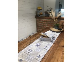 Květinový běhoun na jídelní stůl (Barva Růžová)