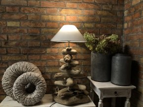 Stojací lampa z naplaveného dřeva (Velikost Velká)