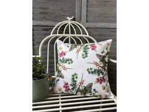 Dekorační polštář s pampeliškou a  lučním kvítím (Design Povlak s výplní)