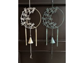 Kovová zvonkohra s vážkou - dvě barvy