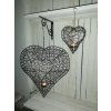 Závěsné drátěné srdce na svíčku (Velikost výška 54cm)