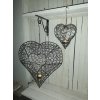 Závěsné drátěné srdce na svíčku (Velikost výška 54cm)