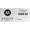 dárkový poukaz MD 5000