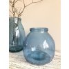 Modré kropenaté vázy z recyklovaného skla (Velikost Nízká)