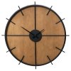 Nástěnné kovové hodiny s dekorem dřeva