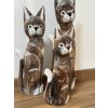 Dekorace dřevěné kočky - různé velikosti