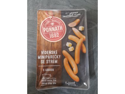 Vídeňské minipárečky se sýrem 200g