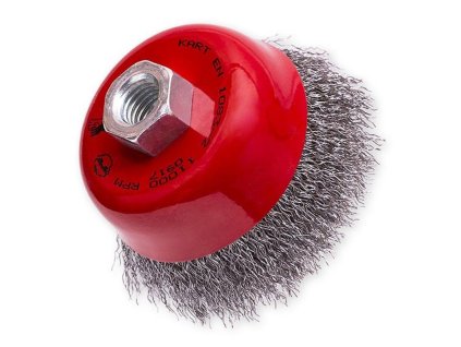 Hrnkový kartáč z vlnitého drôtu ø 75 mm - ocel