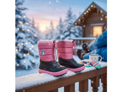 Snehulky s vložkou z ovčej vlny KENNY B ružové