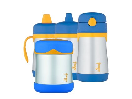 Thermos Foogo - sada (termoska, 3 druhy pitítok, termoska na jedlo) - modrá