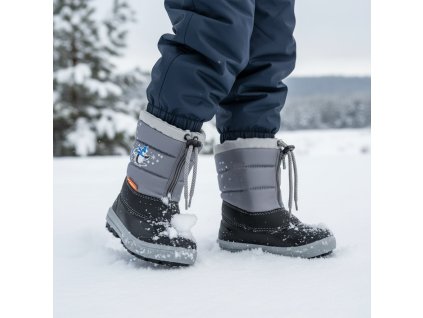 Snehulky s vložkou z ovčej vlny KENNY C sivé