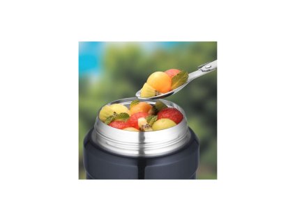 Thermos Style - termoska na jedlo so skladacou lyžicou a šálkou 470 ml - červená