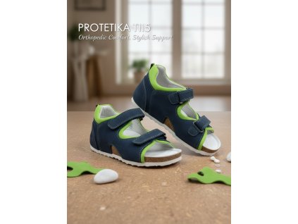 Protetika - sandále ORS T 115 modro-zelená  28-38