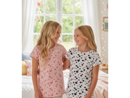 Tričko biele s potlačou hviezdičiek Blue Seven