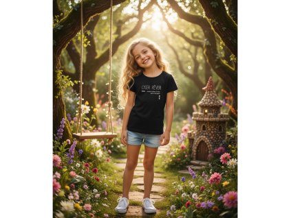 Tričko čierne s potlačou Blue Seven