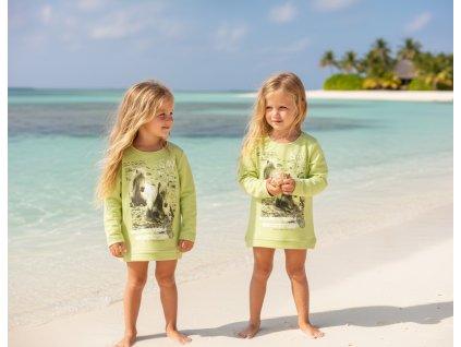 Mikina zelená s potlačou Blue Seven