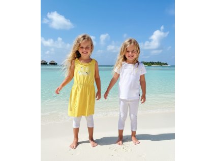 Set - šaty žlté a legíny  Blue Seven