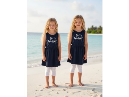 Set - šaty a legíny tmavomodré Blue Seven