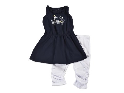 Set - šaty a legíny tmavomodré Blue Seven