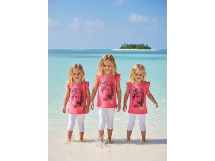 Set - tričko s potlačou a legíny biele Blue Seven