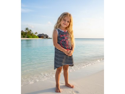 Pruhované modro-biele tričko Blue Seven