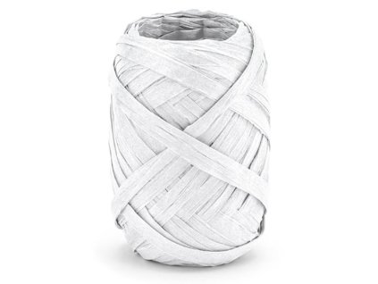 Stuha viazacia Raffia biela 5mm  10m