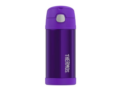 Thermos FUNtainer - detská termoska so slamkou 355 ml - celá fialová