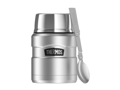 Thermos Style - termoska na jedlo so skladacou lyžicou a šálkou 470 ml - nerezov