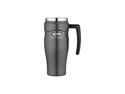 Thermos Style - vodotesný termohrnček s madlom 470 ml - metalicky šedá