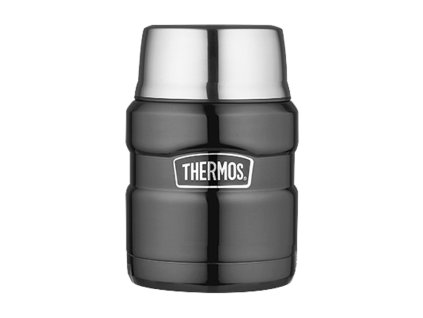 Thermos Style - termoska na jedlo so skladacou lyžicou a šálkou 470 ml - m.sivá