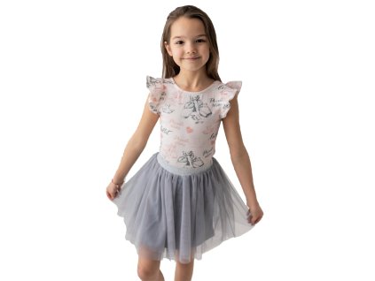 Body s potlačou a volánovým rukávom Lily Grey