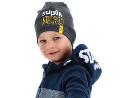 Prechodná čiapka Super Hero 42-112 sivá