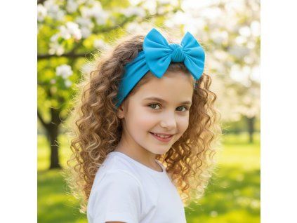 Čelenka s mašľou by Mimi modrá