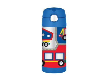 Thermos FUNtainer - detská termoska so slamkou - stavebné stroje 355 ml